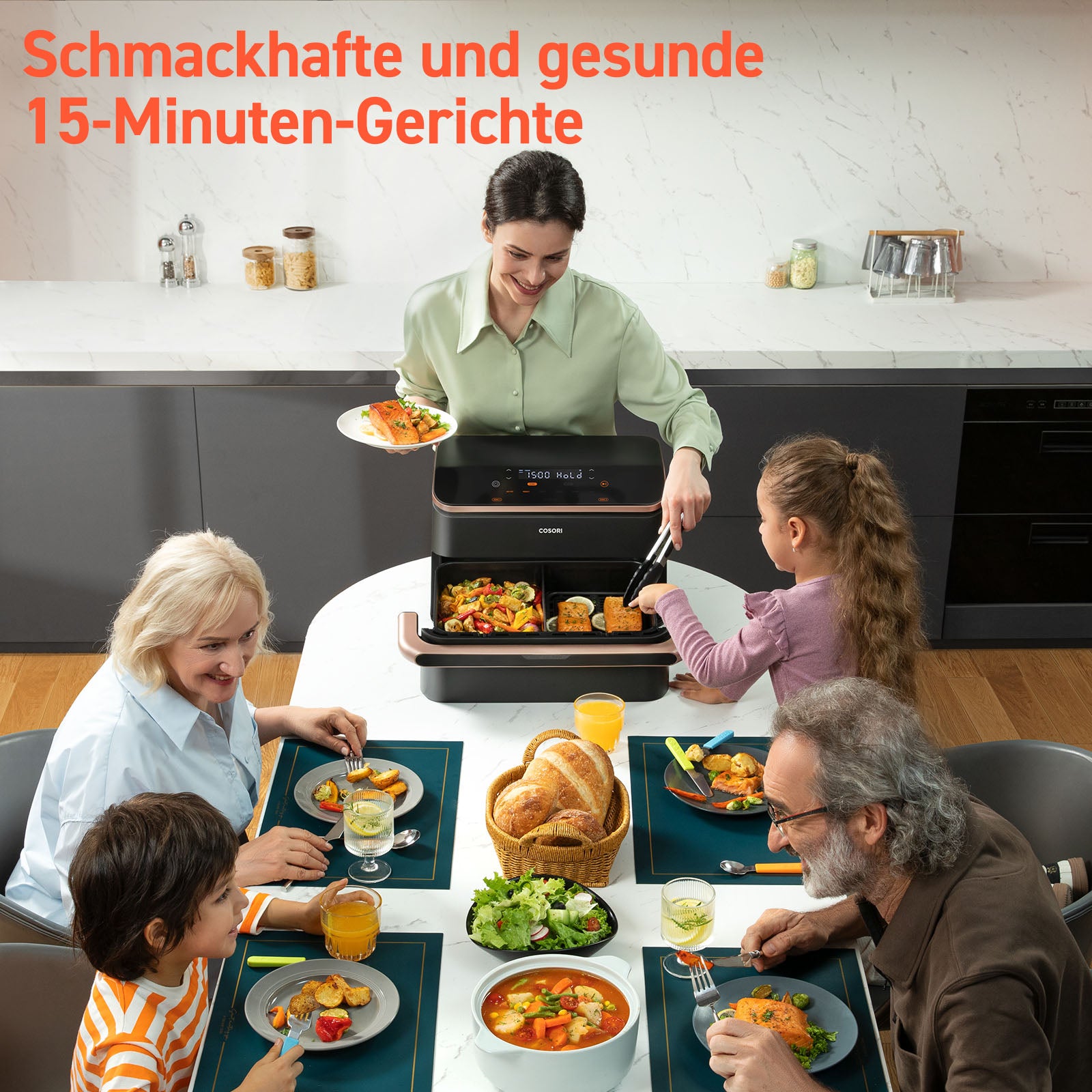COSORI Dual Blaze Twinfry™ 10-Litre Heißluftfritteuse-Gold