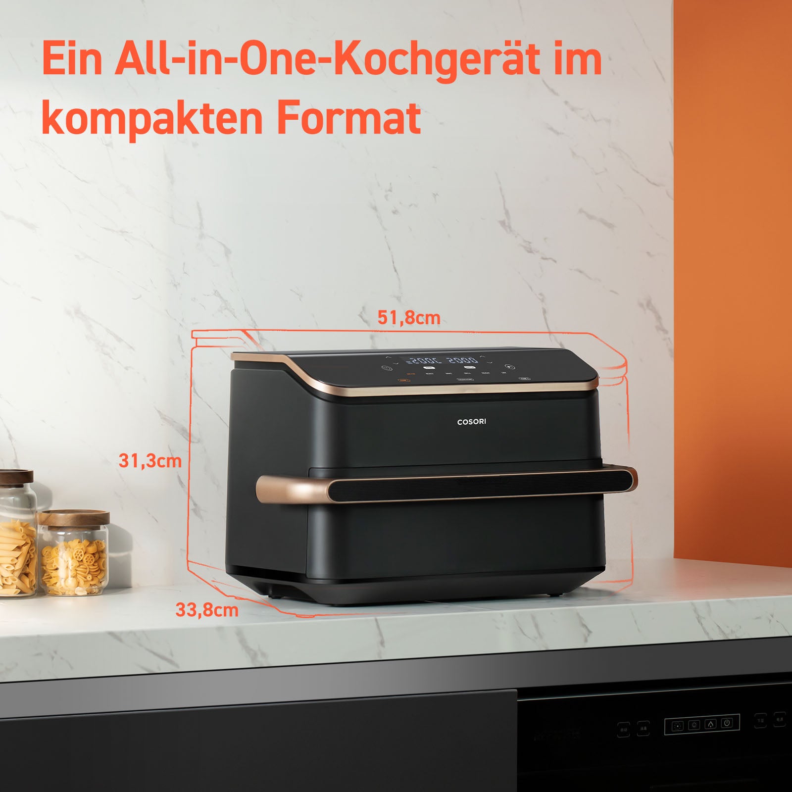 COSORI Dual Blaze Twinfry™ 10-Litre Heißluftfritteuse-Gold