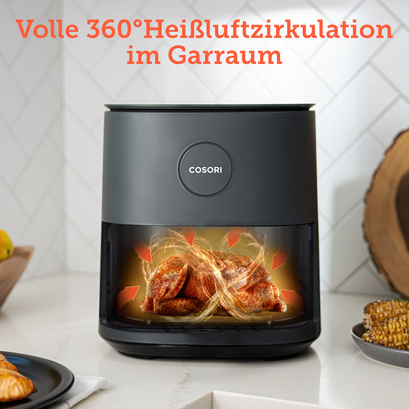 COSORI 4,7-Liter Heißluftfritteuse Dunkelgrau, Retail Exclusive