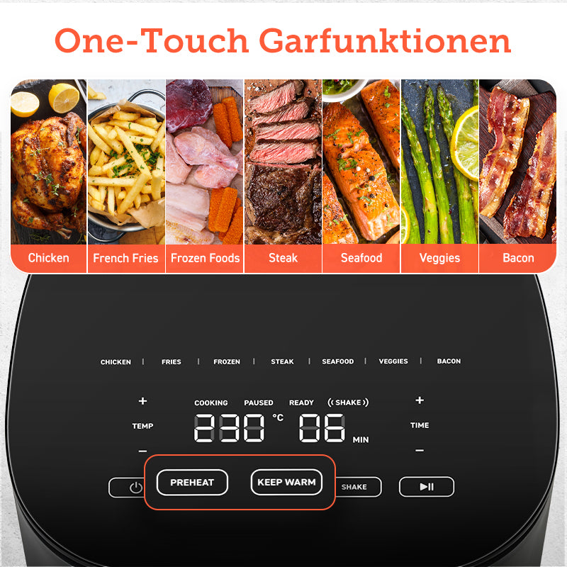 COSORI 4,7-Liter Heißluftfritteuse Dunkelgrau, Retail Exclusive