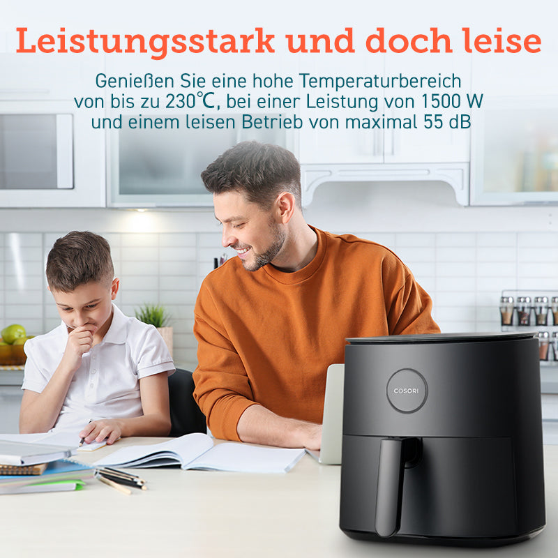 COSORI 4,7-Liter Heißluftfritteuse Dunkelgrau, Retail Exclusive