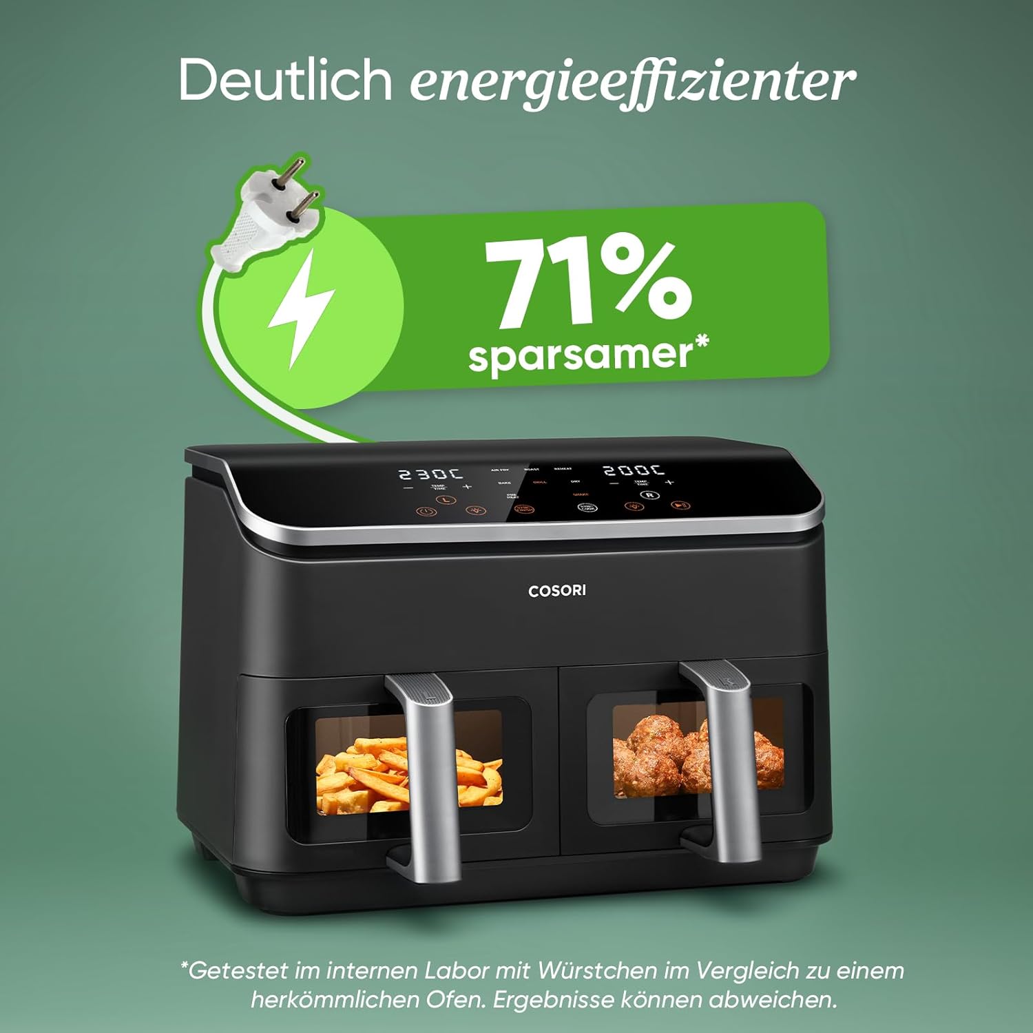COSORI Dual Basket 8,5-Liter Heißluftfritteuse