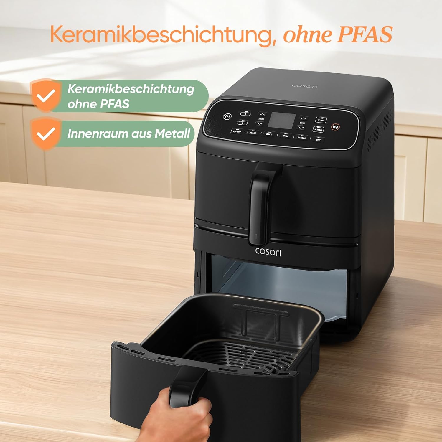 COSORI Turbo Tower™ Compact 8,6-Liter Heißluftfritteuse