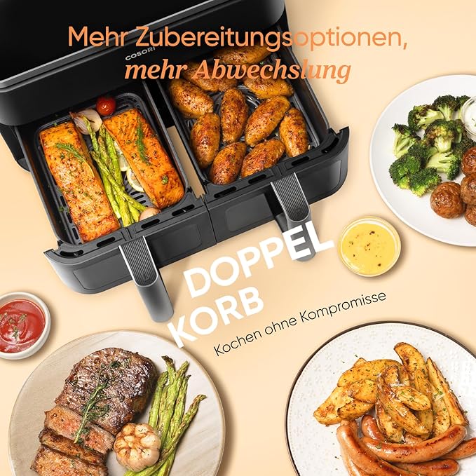 COSORI Dual Basket 8,5-Liter Heißluftfritteuse