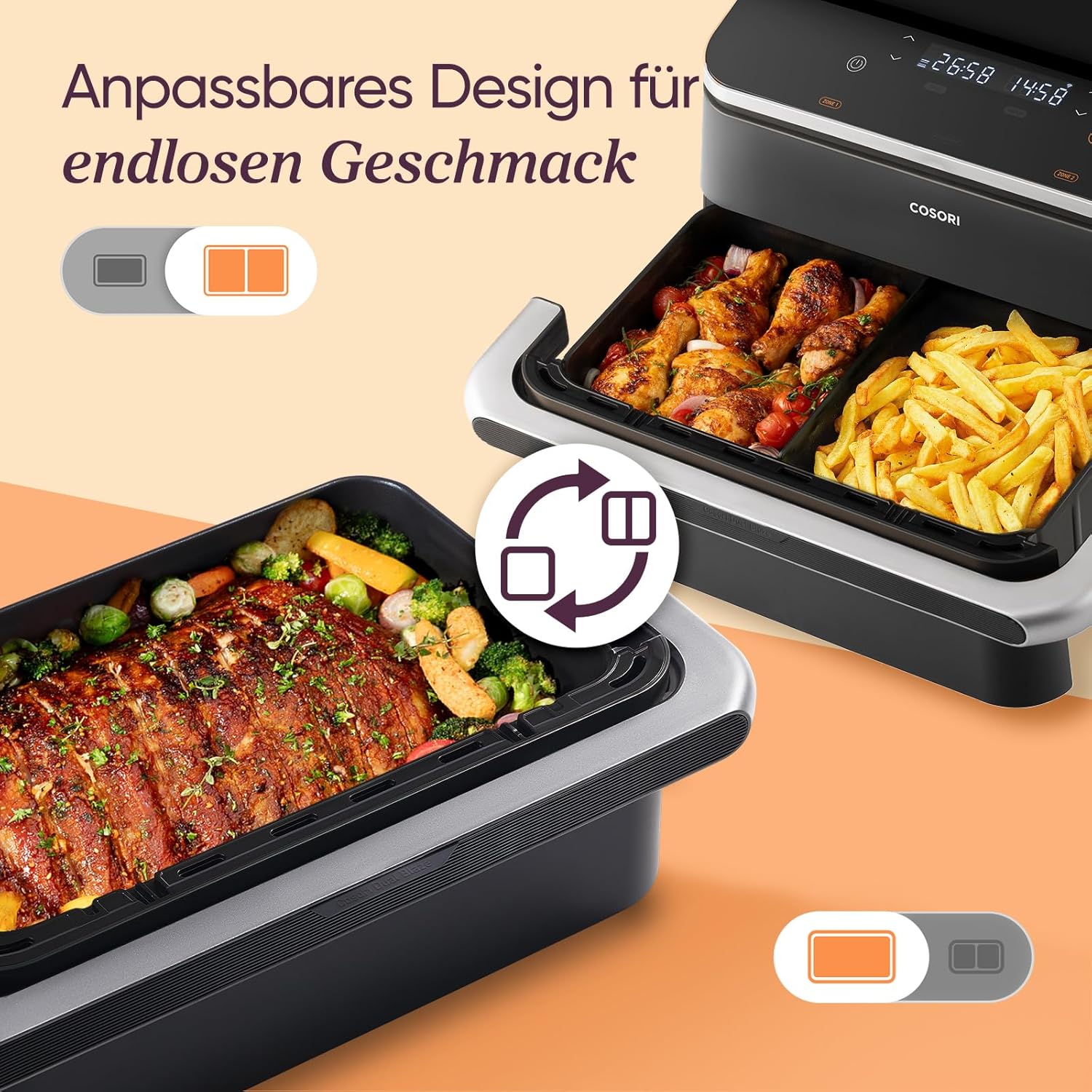 COSORI Dual Blaze Twinfry™ 10-Litre Heißluftfritteuse