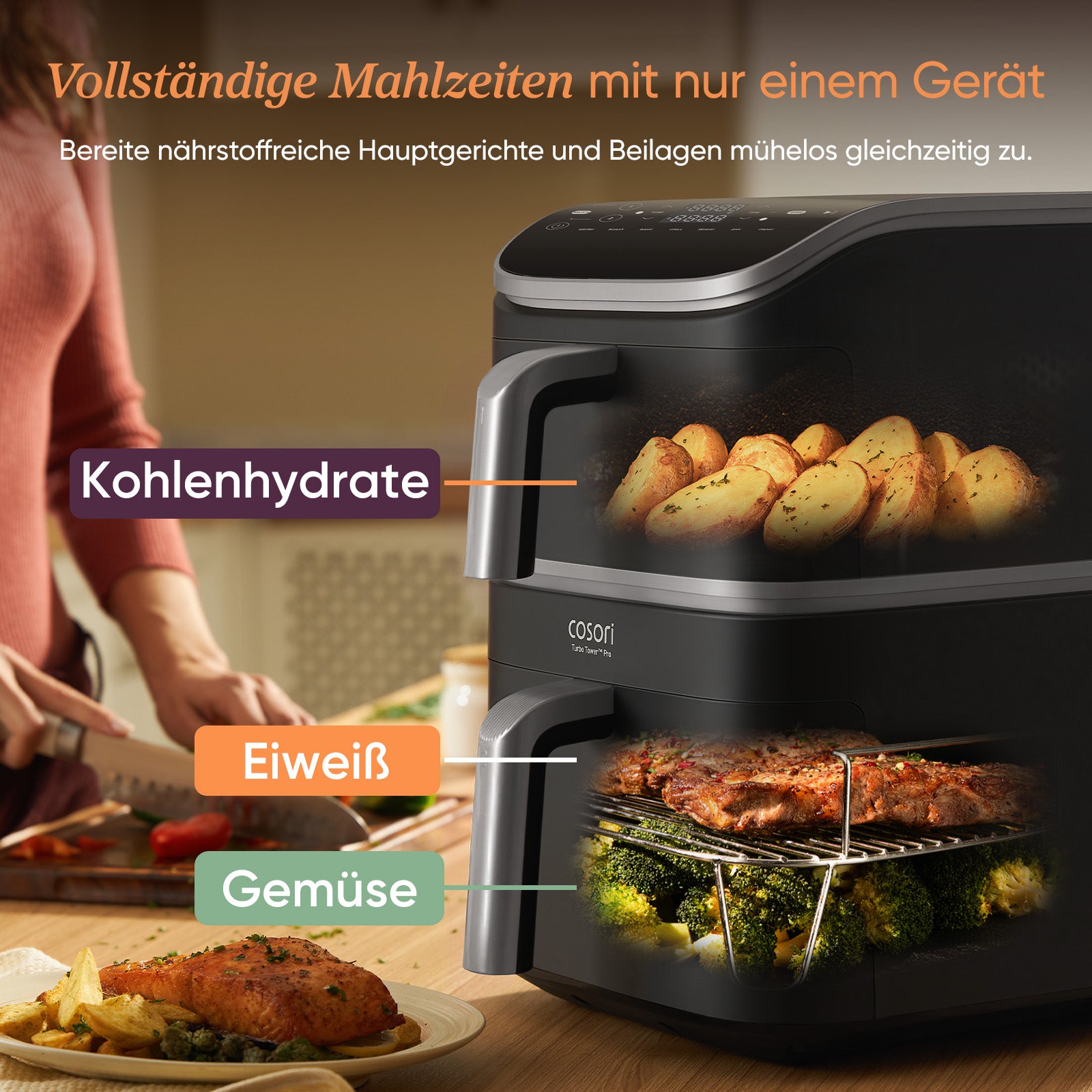 Cosori Turbo Tower™ 10,8-Liter Heißluftfritteuse Pro Smart