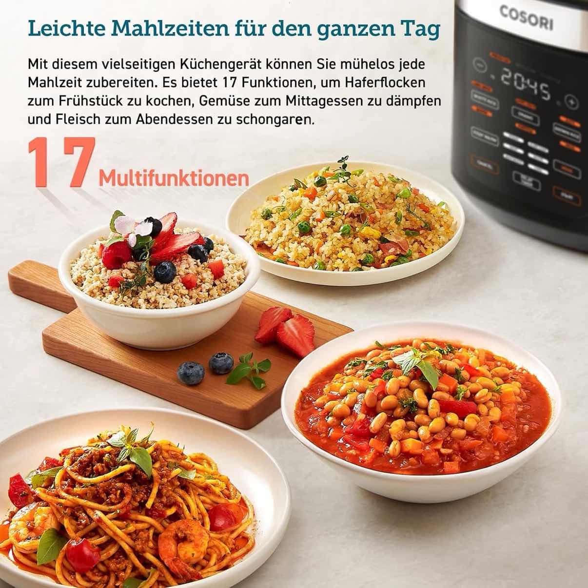COSORI 5.0-Liter Rice Cooker schwarz