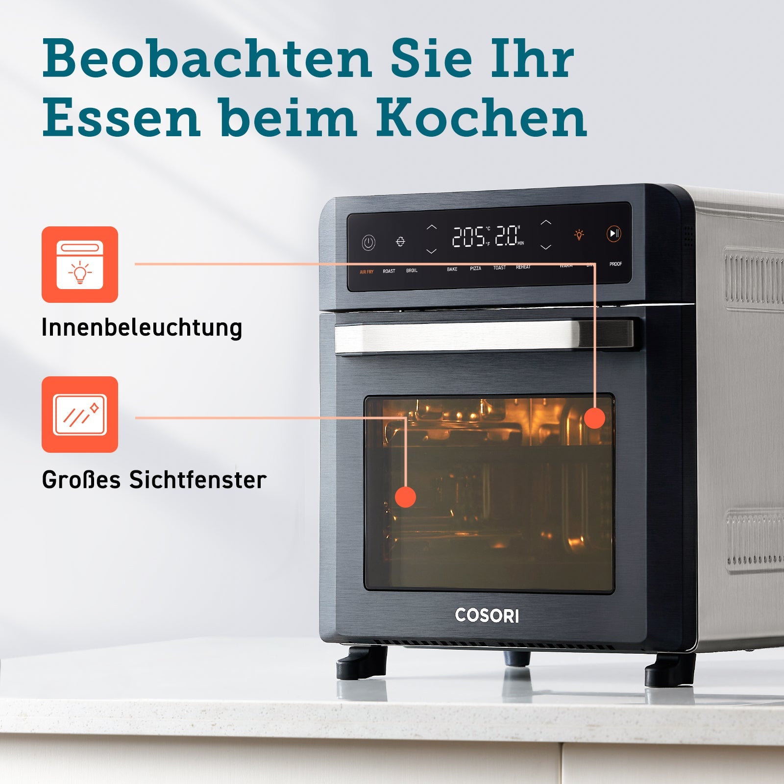 COSORI 12 - Liter Heißluftfritteuse Backofen - COSORI DE