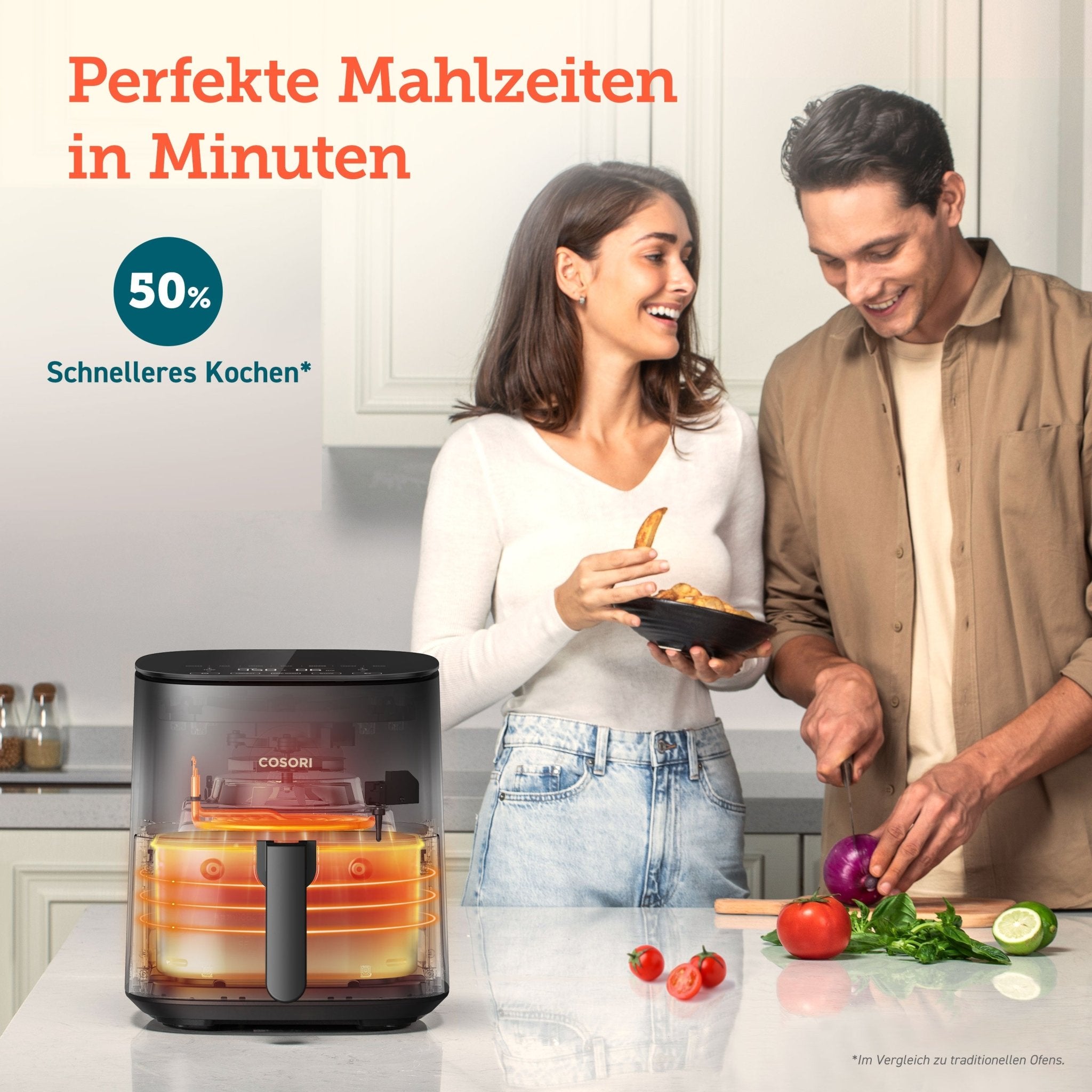 COSORI 4,7 - Liter Heißluftfritteuse Dunkelgrau - COSORI DE