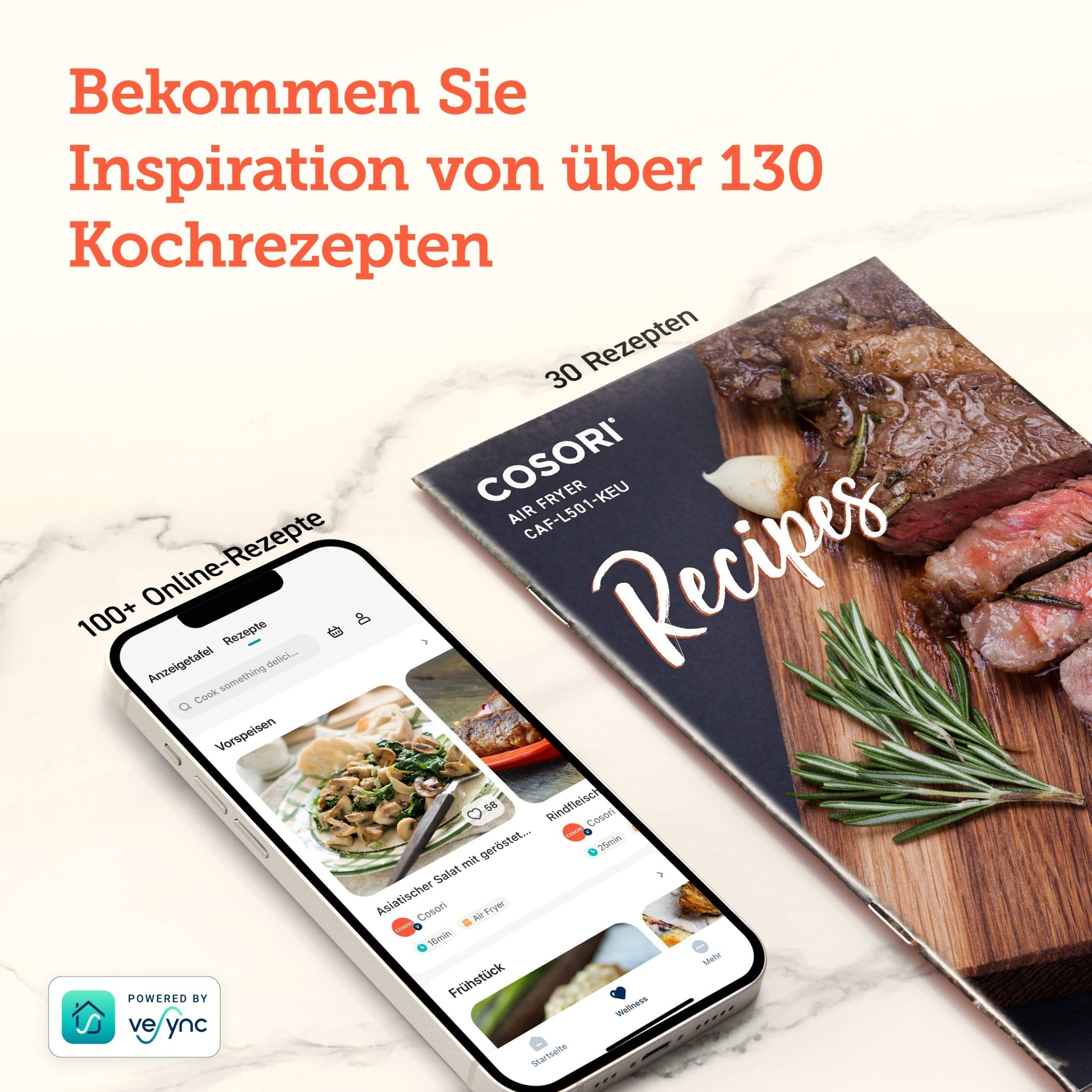 COSORI 4,7 - Liter Heißluftfritteuse Dunkelgrau - COSORI DE