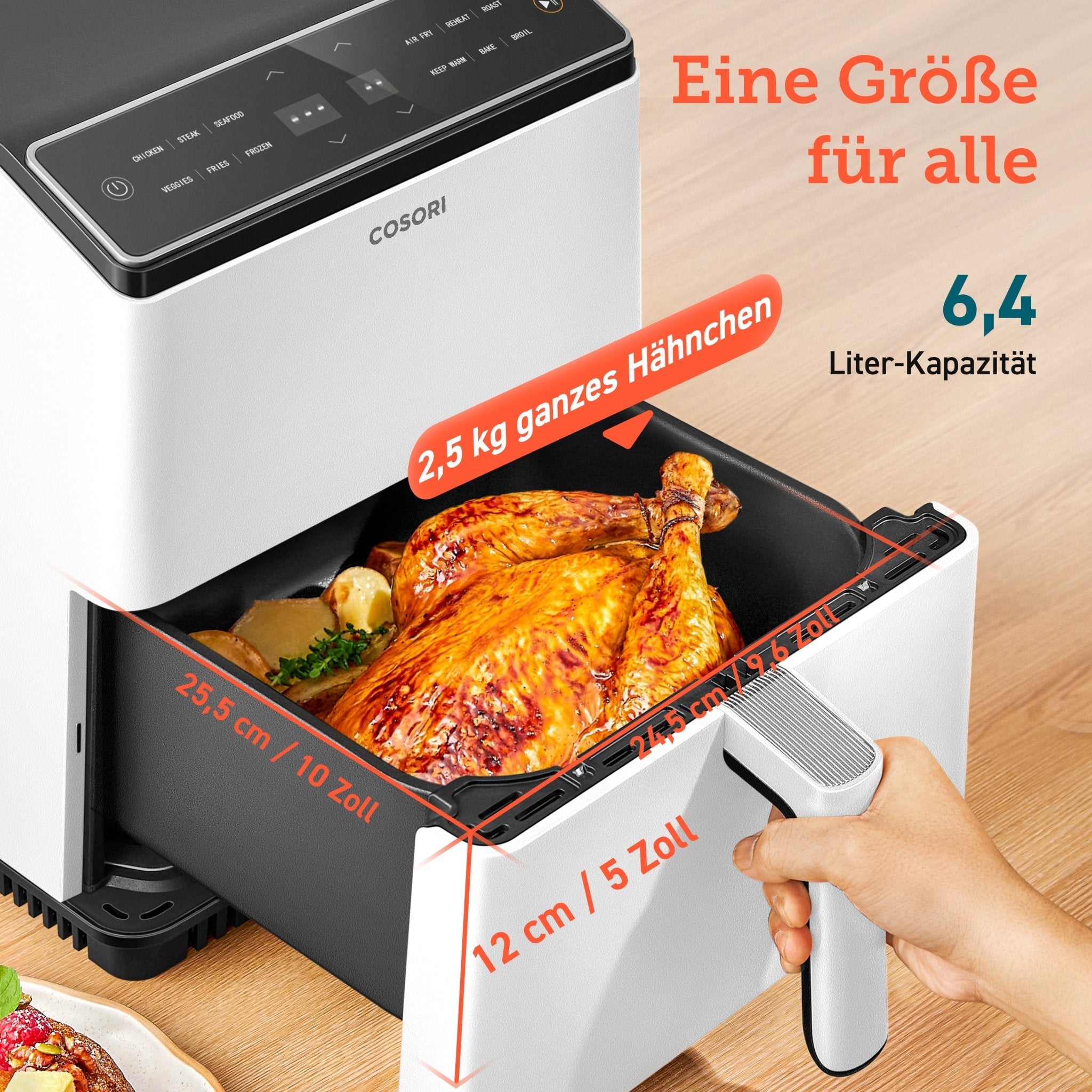 Cosori 6.4 - Liter Smart Heißluftfritteuse Dual Blaze - COSORI DE