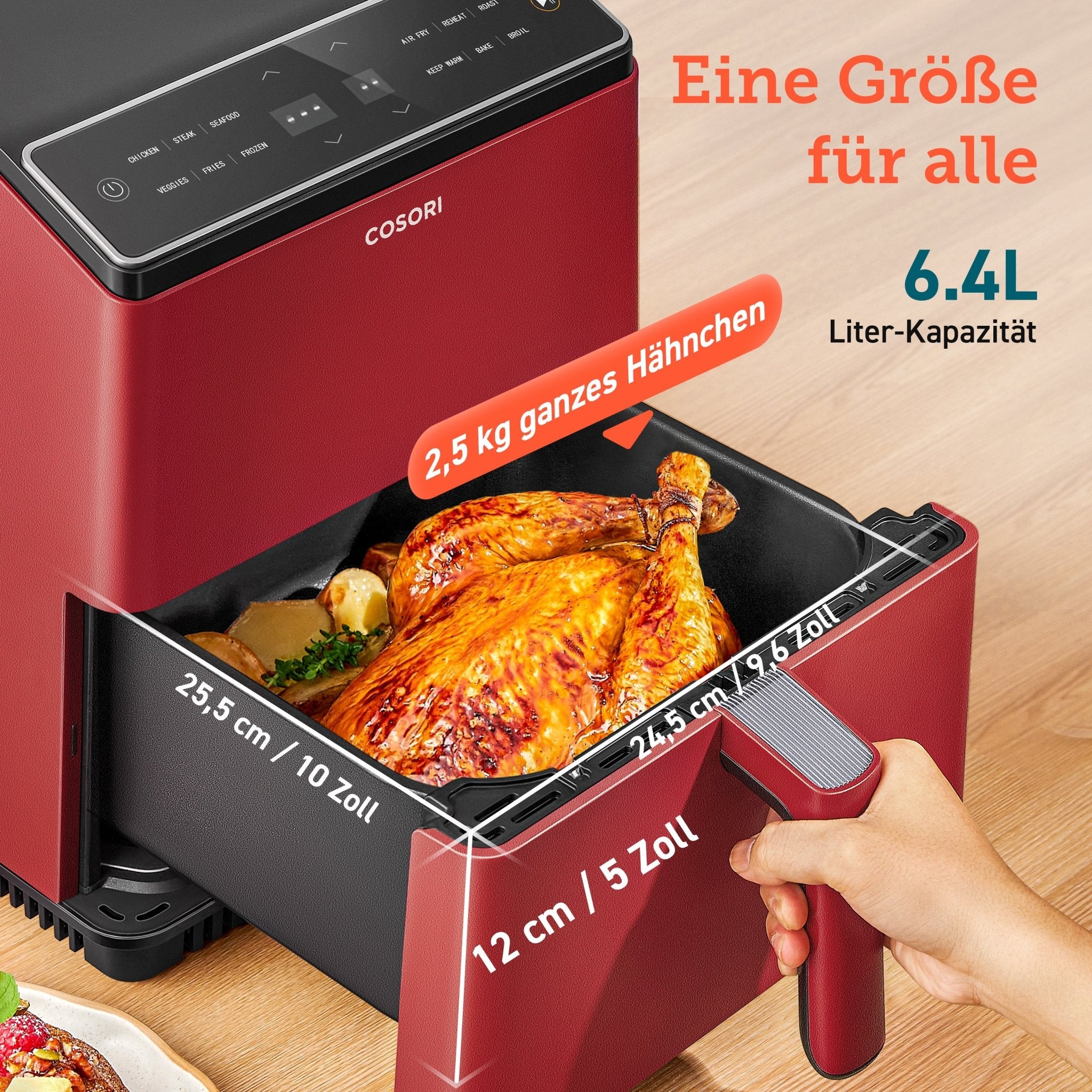 Cosori 6.4 - Liter Smart Heißluftfritteuse Dual Blaze - COSORI DE
