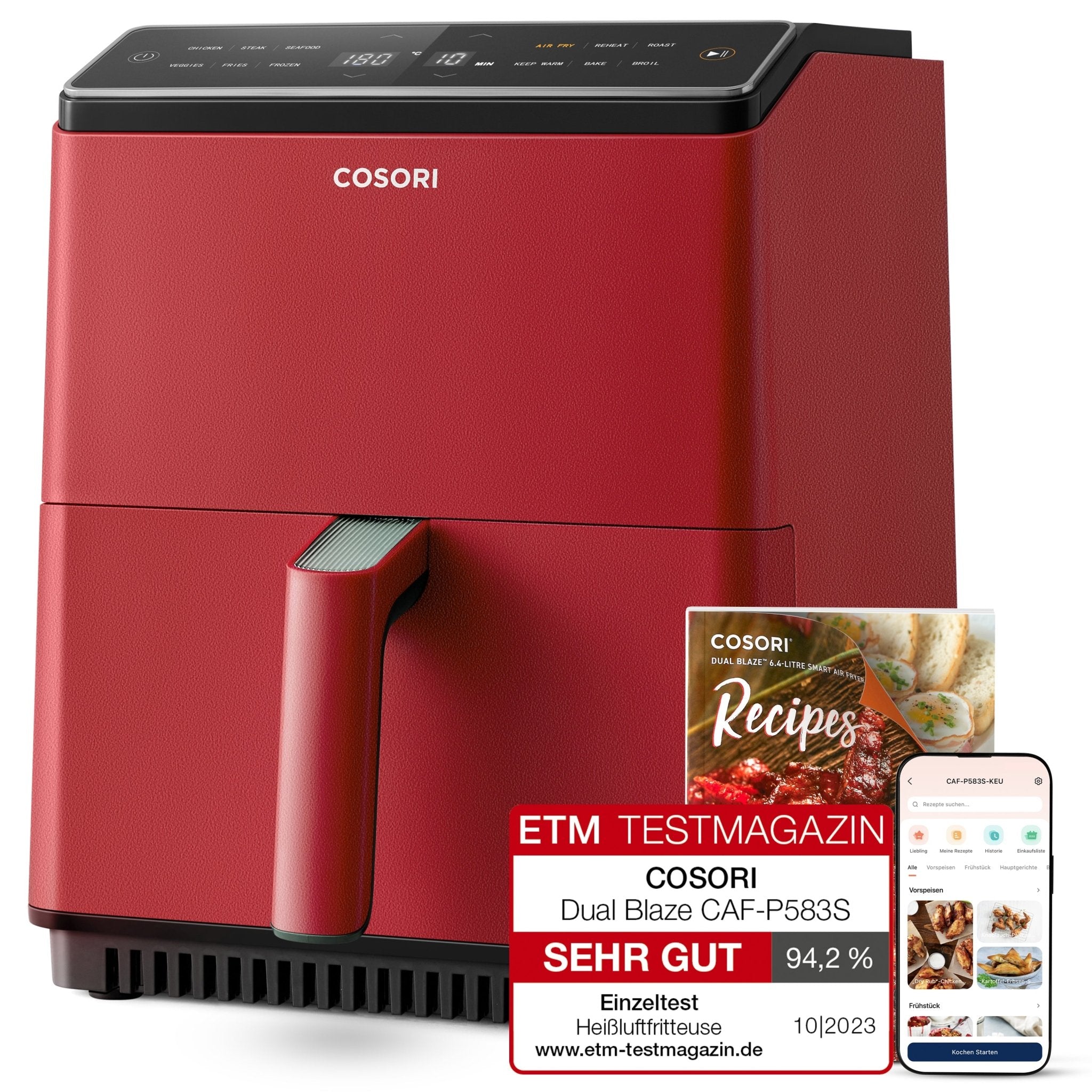 Cosori 6.4 - Liter Smart Heißluftfritteuse Dual Blaze - COSORI DE