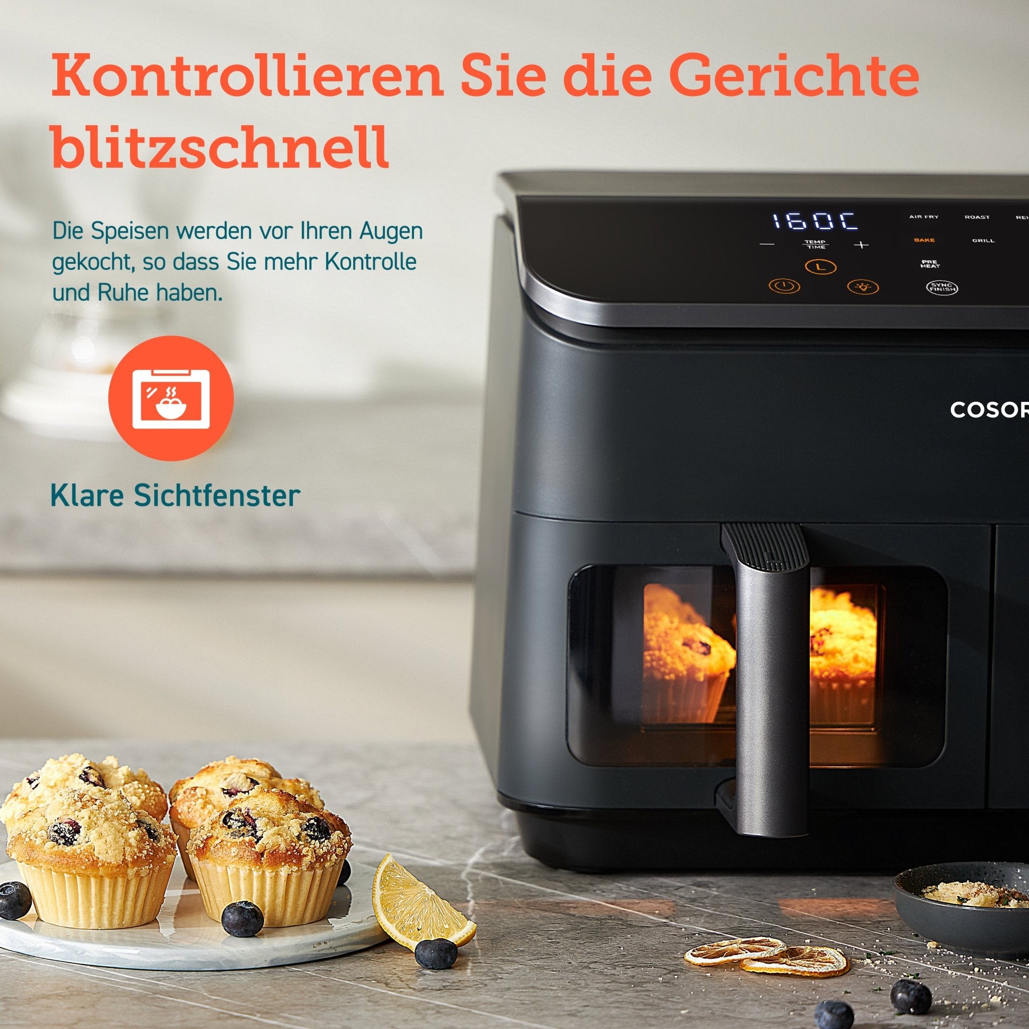 COSORI Dual Basket 8,5 - Liter Heißluftfritteuse - COSORI DE