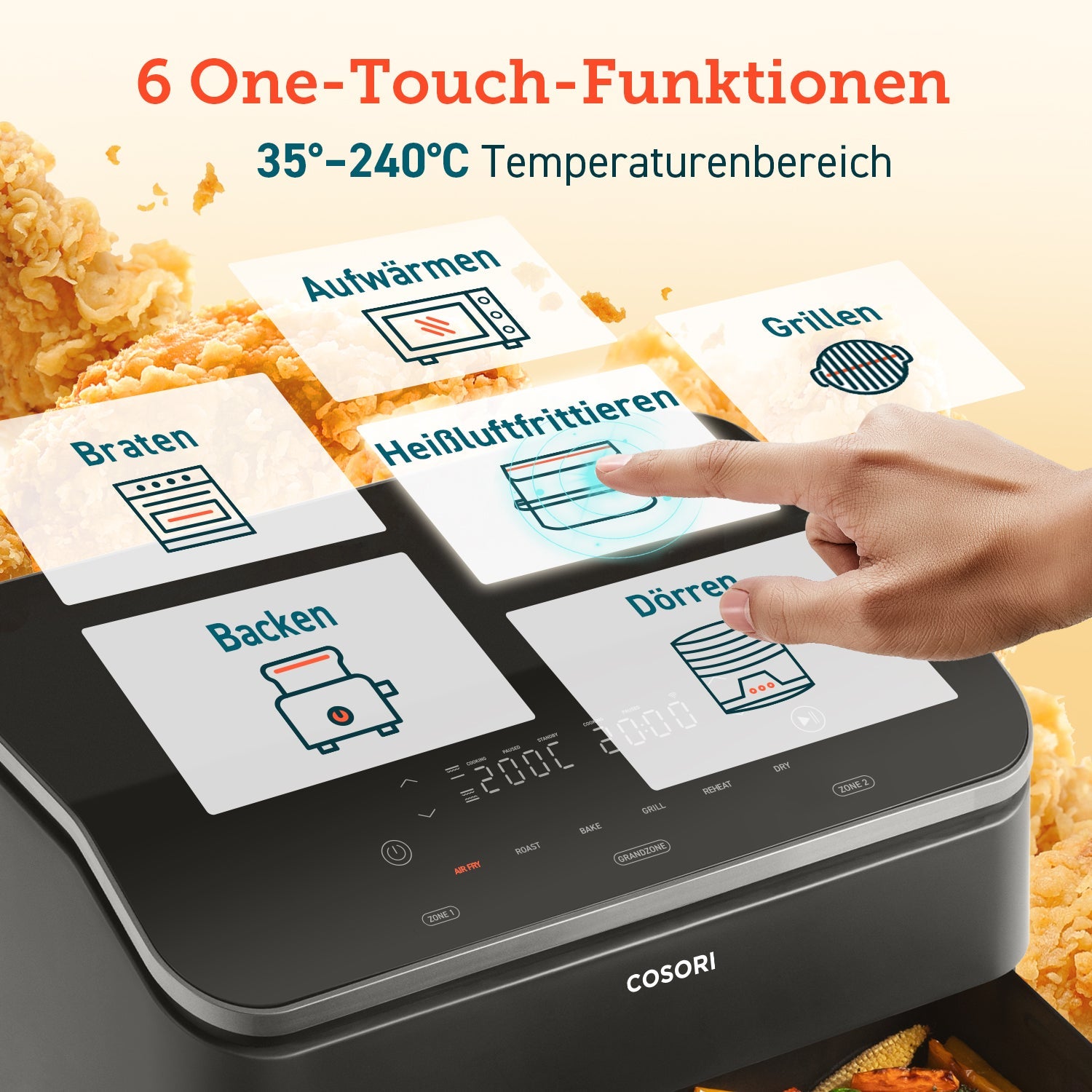 COSORI Dual Blaze Twinfry™ 10 - Litre Heißluftfritteuse - COSORI DE