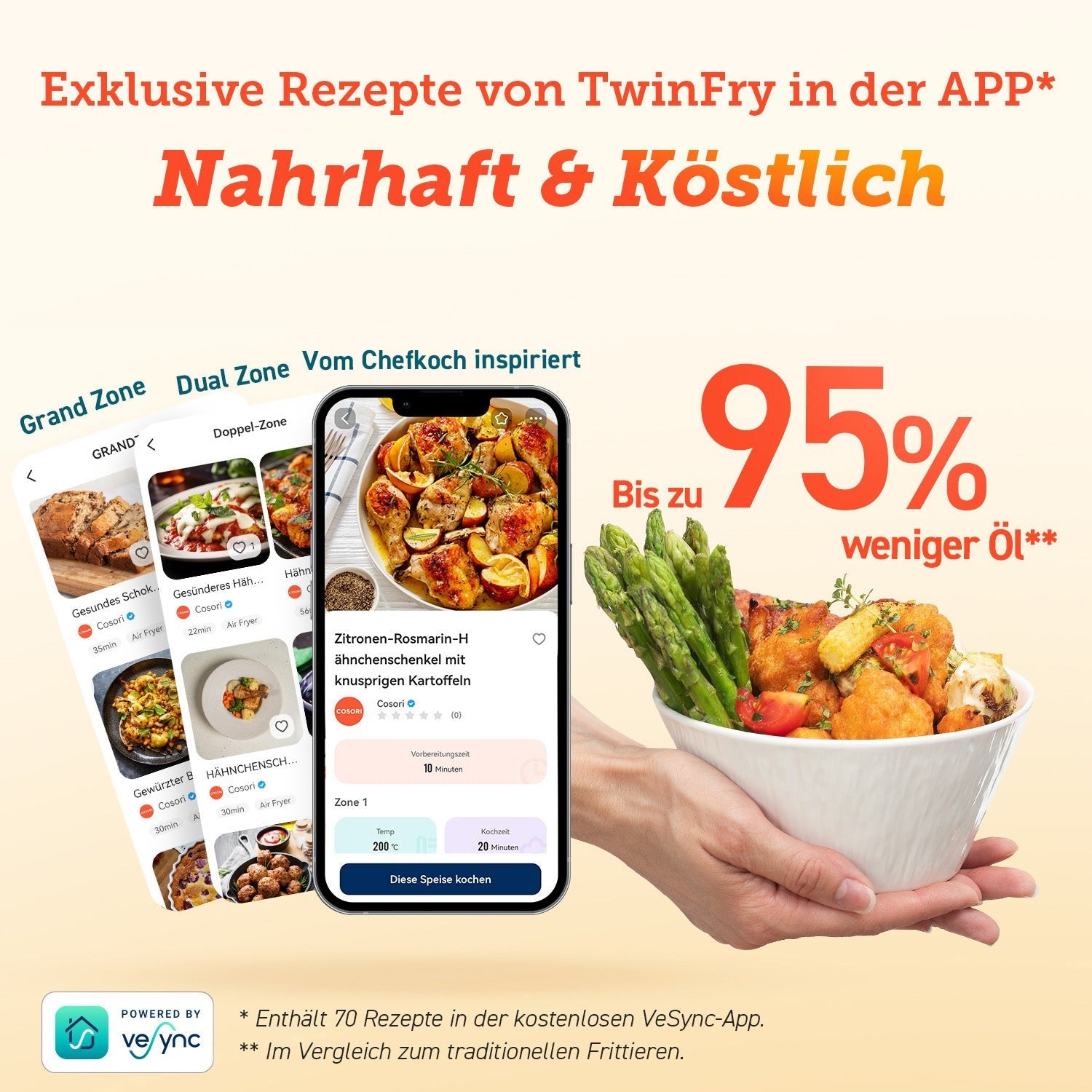 COSORI Dual Blaze Twinfry™ 10 - Litre Heißluftfritteuse - COSORI DE