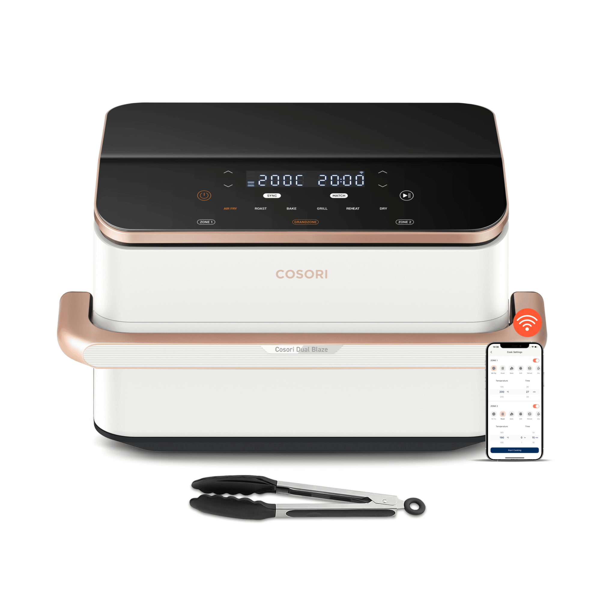 COSORI Dual Blaze Twinfry™ 10 - Litre Heißluftfritteuse - Gold - COSORI DE