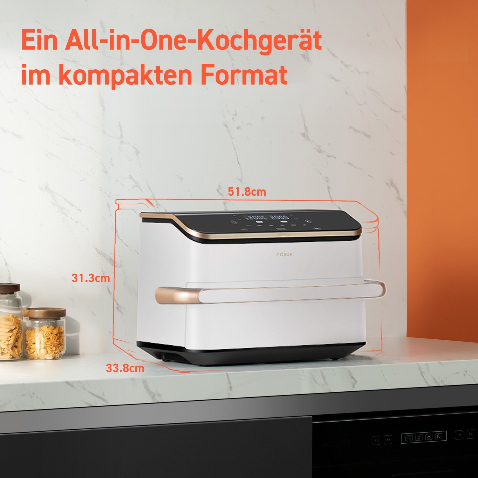COSORI Dual Blaze Twinfry™ 10 - Litre Heißluftfritteuse - Gold - COSORI DE