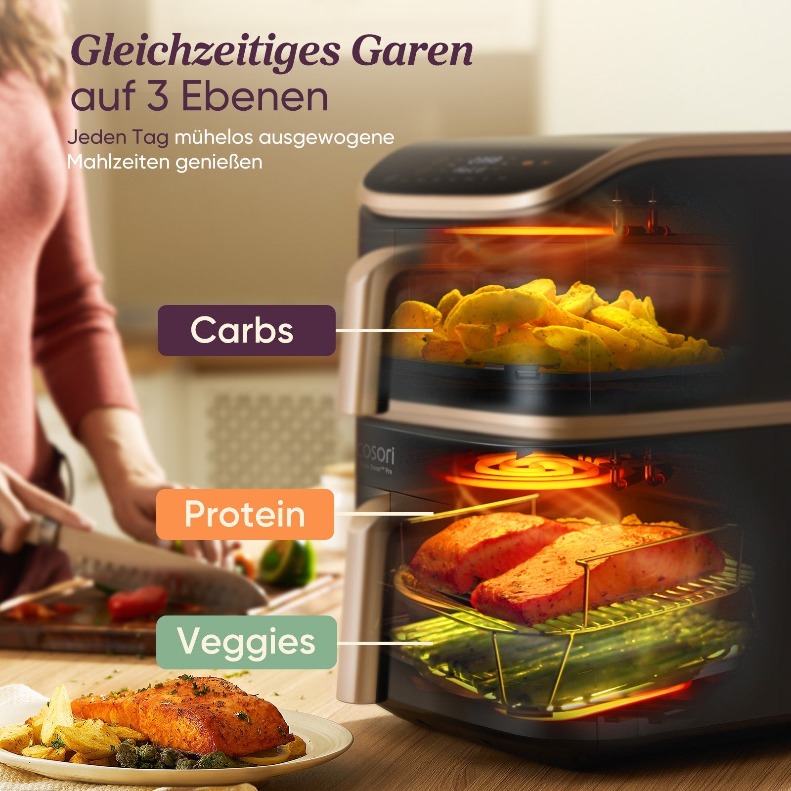 Cosori Turbo Tower™ 10,8 - Liter Heißluftfritteuse Pro Smart - COSORI DE
