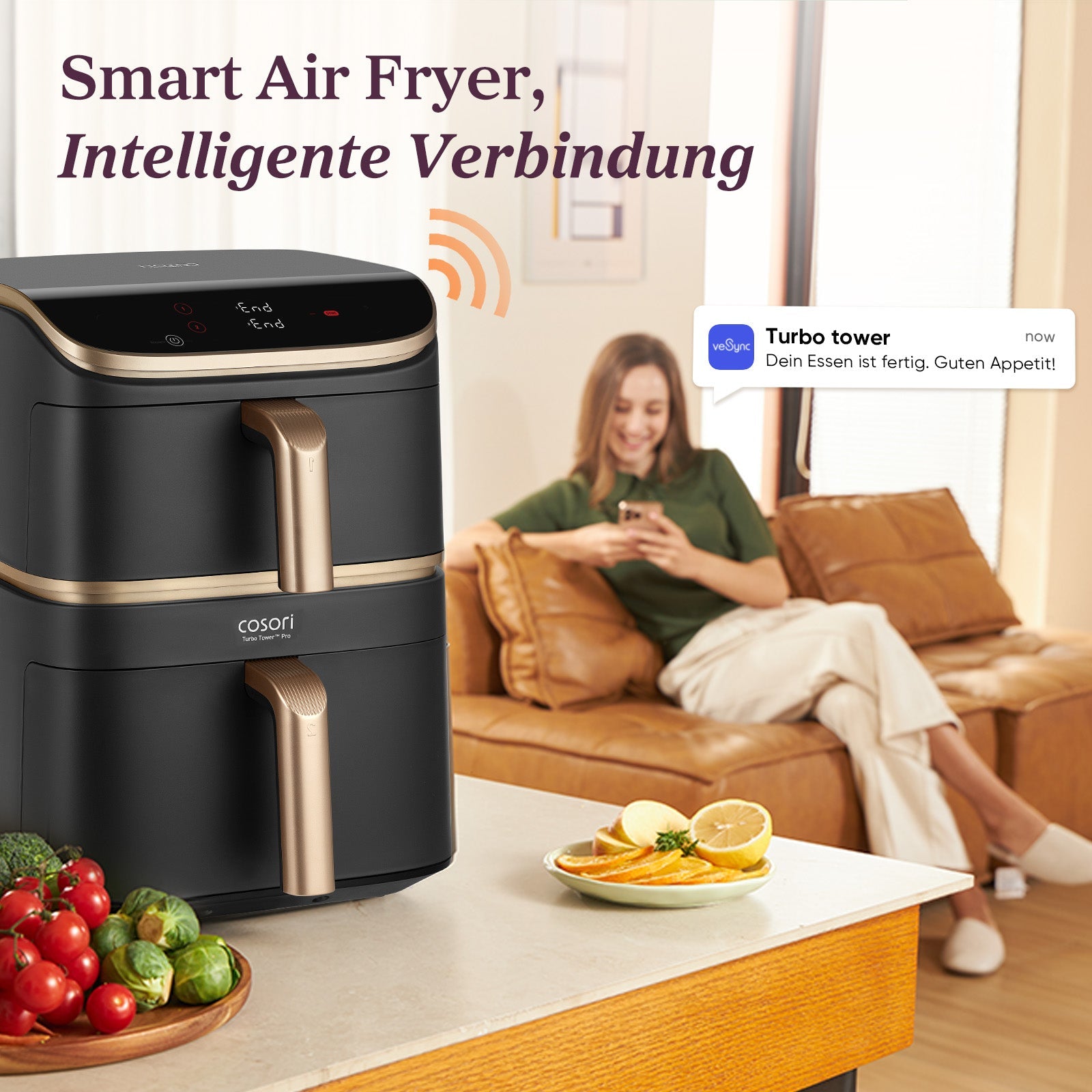 Cosori Turbo Tower™ 10,8 - Liter Heißluftfritteuse Pro Smart - COSORI DE