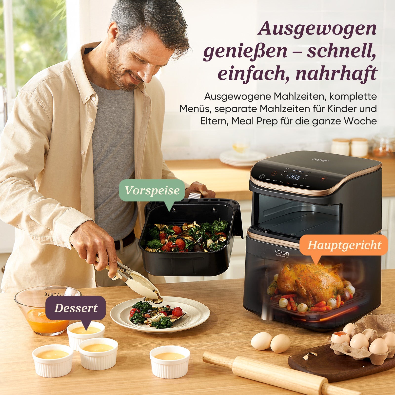 Cosori Turbo Tower™ 10,8 - Liter Heißluftfritteuse Pro Smart - COSORI DE