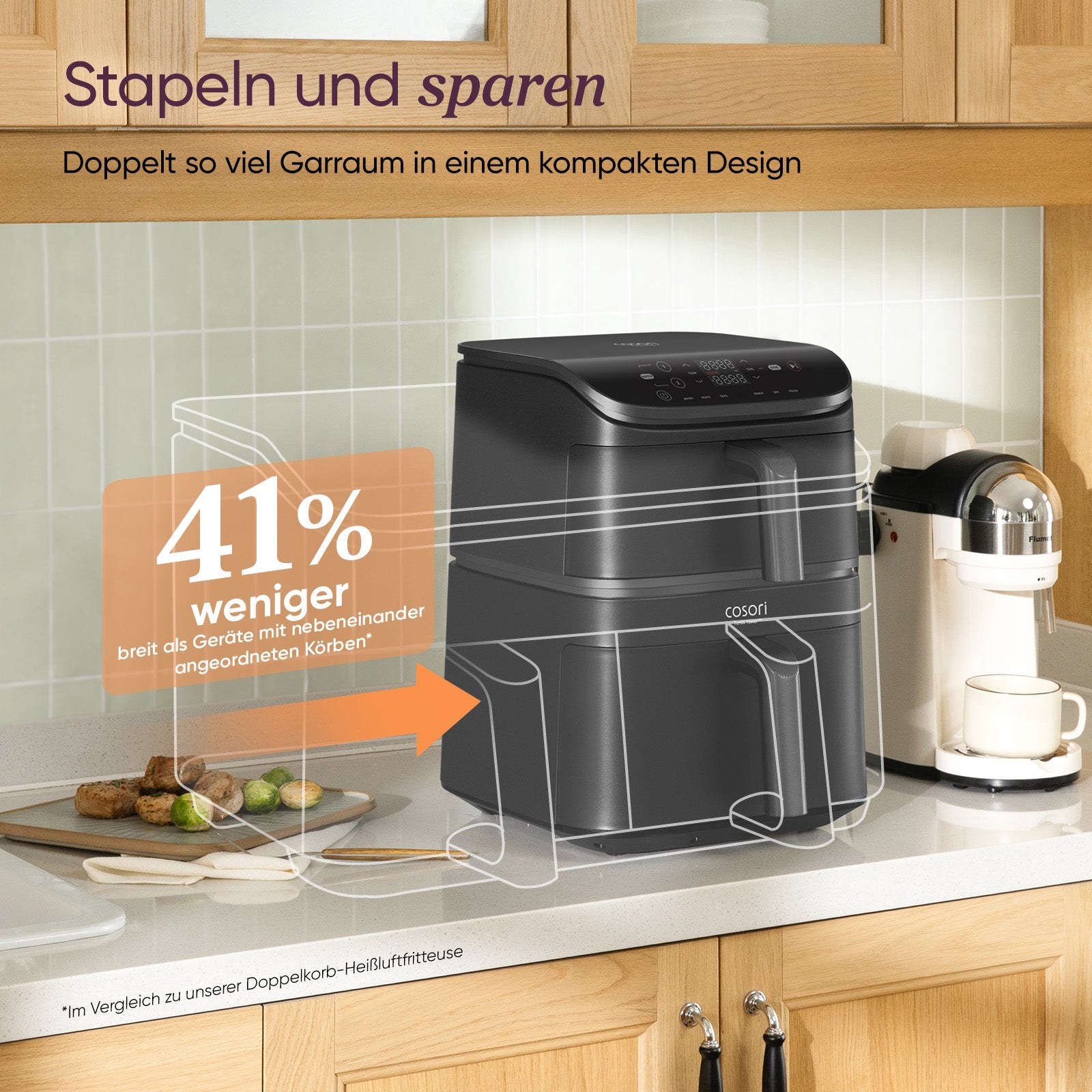 Vergleich der COSORI Turbo Tower Heißluftfritteuse mit herkömmlichen Küchengeräten