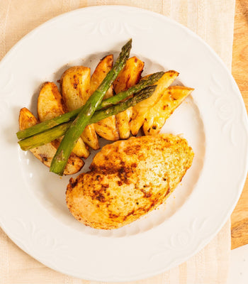 Kabeljau mit Zitronen-Honig Sauce und Reisnudeln