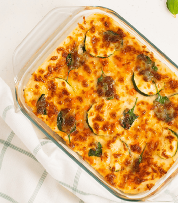 Lasagne aus dem Air Fryer mit verstecktem Gemüse