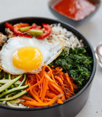 Bibimbap mit gemischtem Getreide