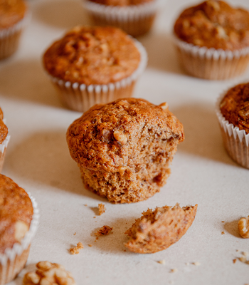 Kefir Bananen-Walnuss-Muffins