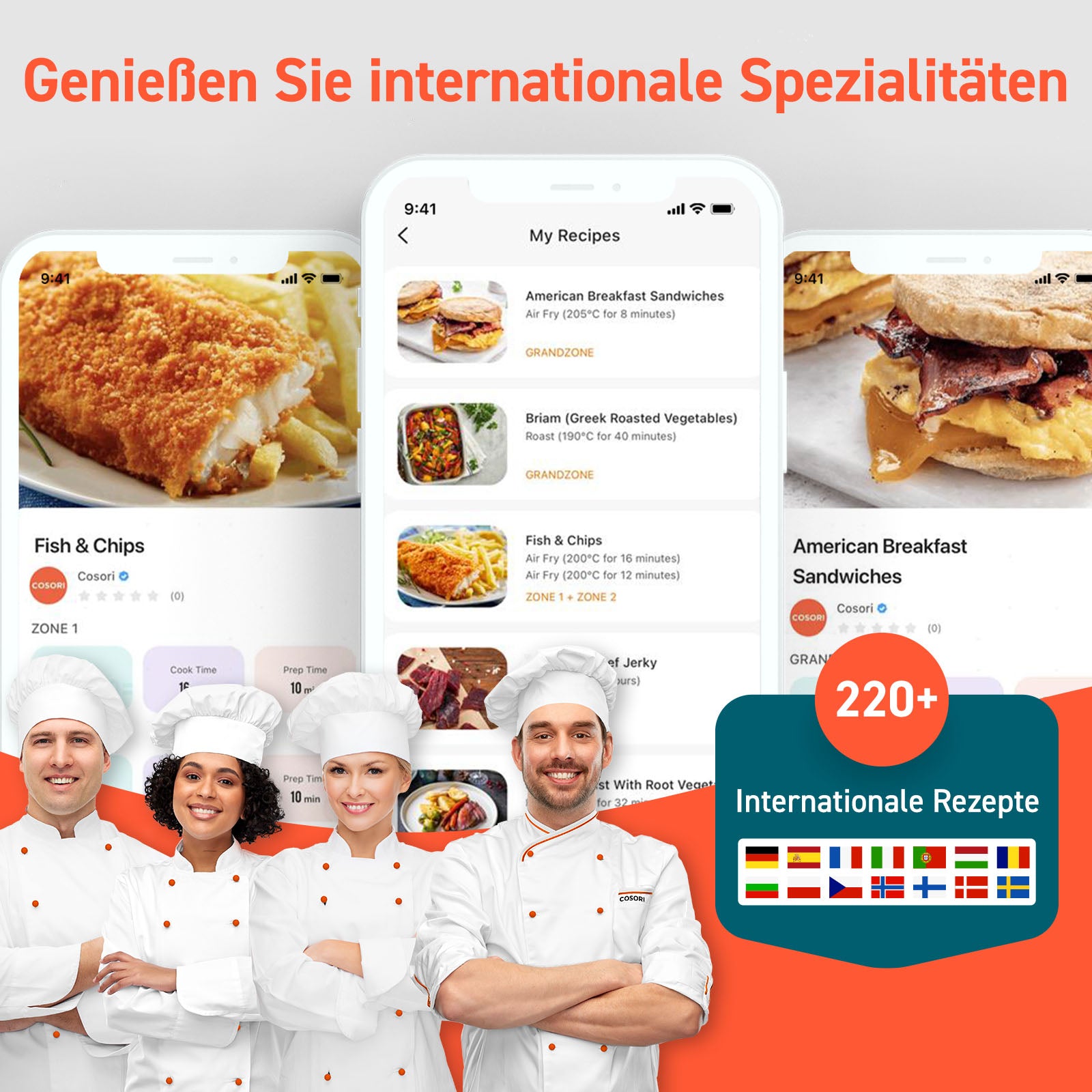 COSORI Dual Blaze Twinfry™ 10-Litre Heißluftfritteuse-Gold