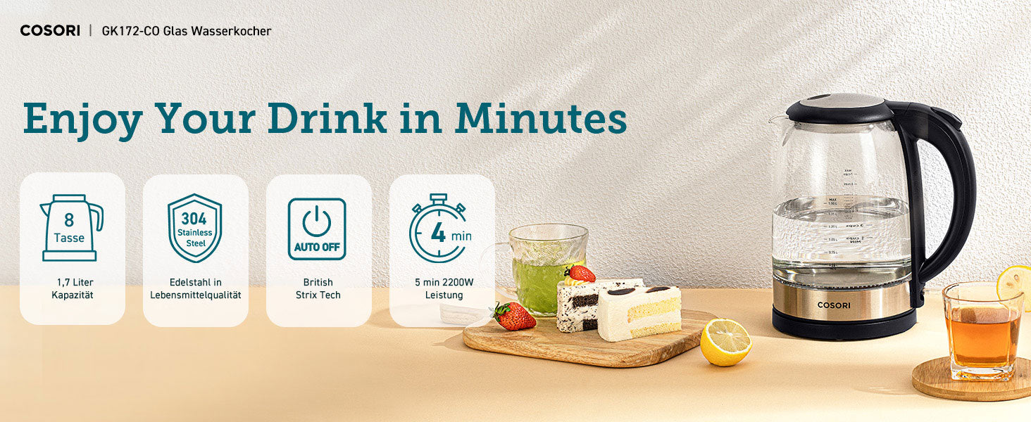 Enjoy your drink in minutes