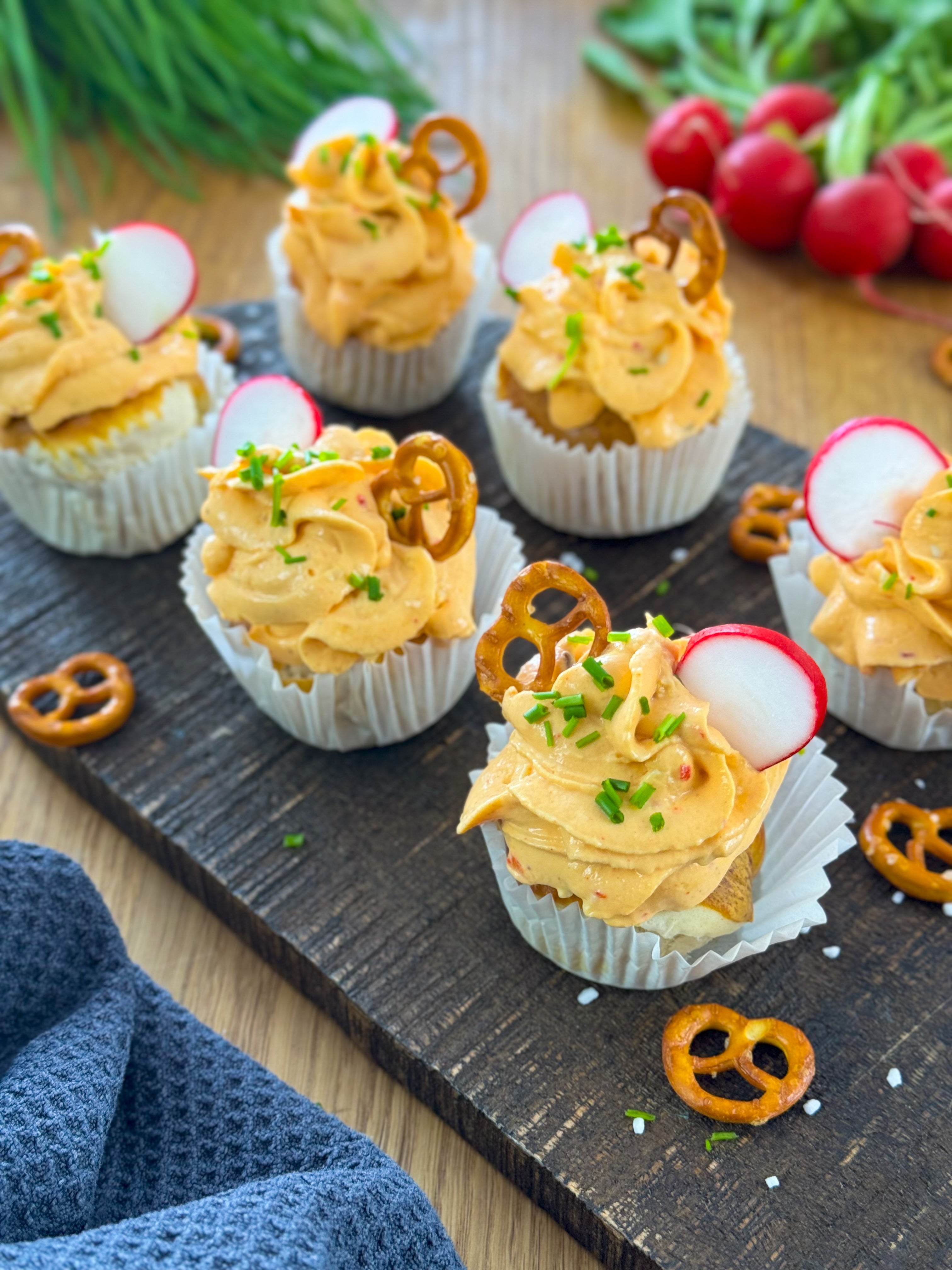 Laugen Cupcakes Obazda Style Laugen Cupcakes Obazda Style