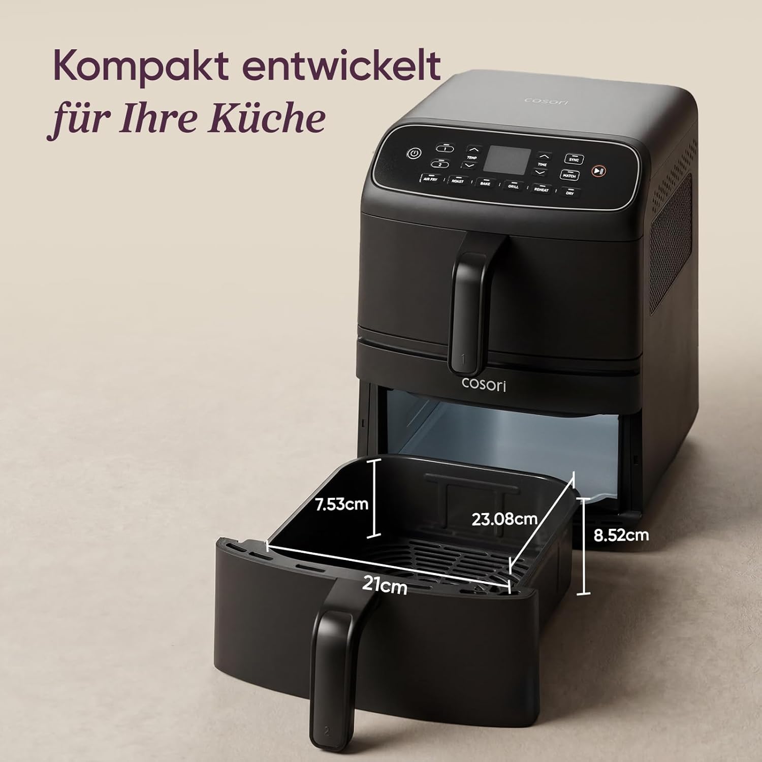 COSORI Turbo Tower™ Compact 8,6-Liter Heißluftfritteuse