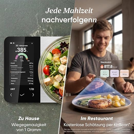COSORI NutriLens Smarte Küchen- und Ernährungswaage