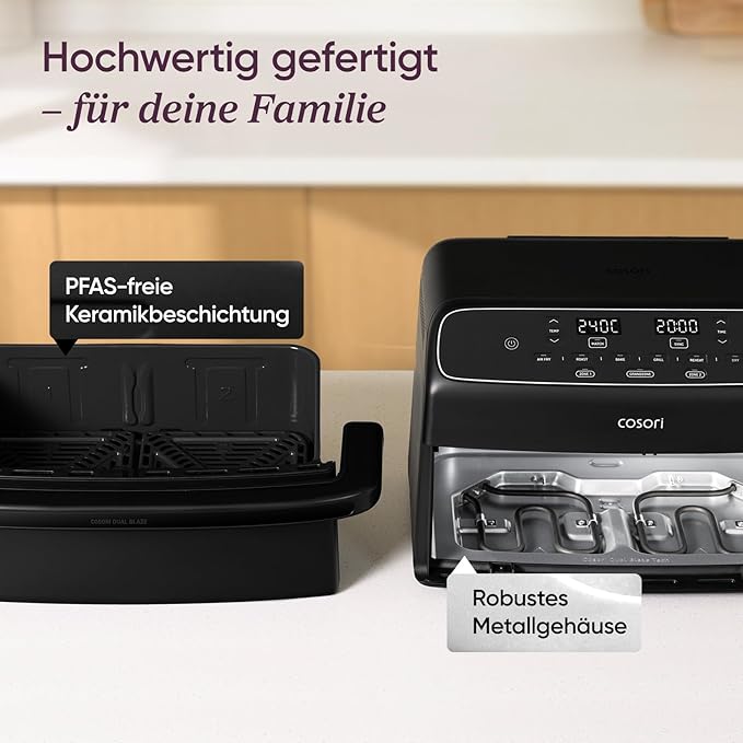 COSORI Dual Blaze TwinFry™ Compact 8,6L Heißluftfritteuse