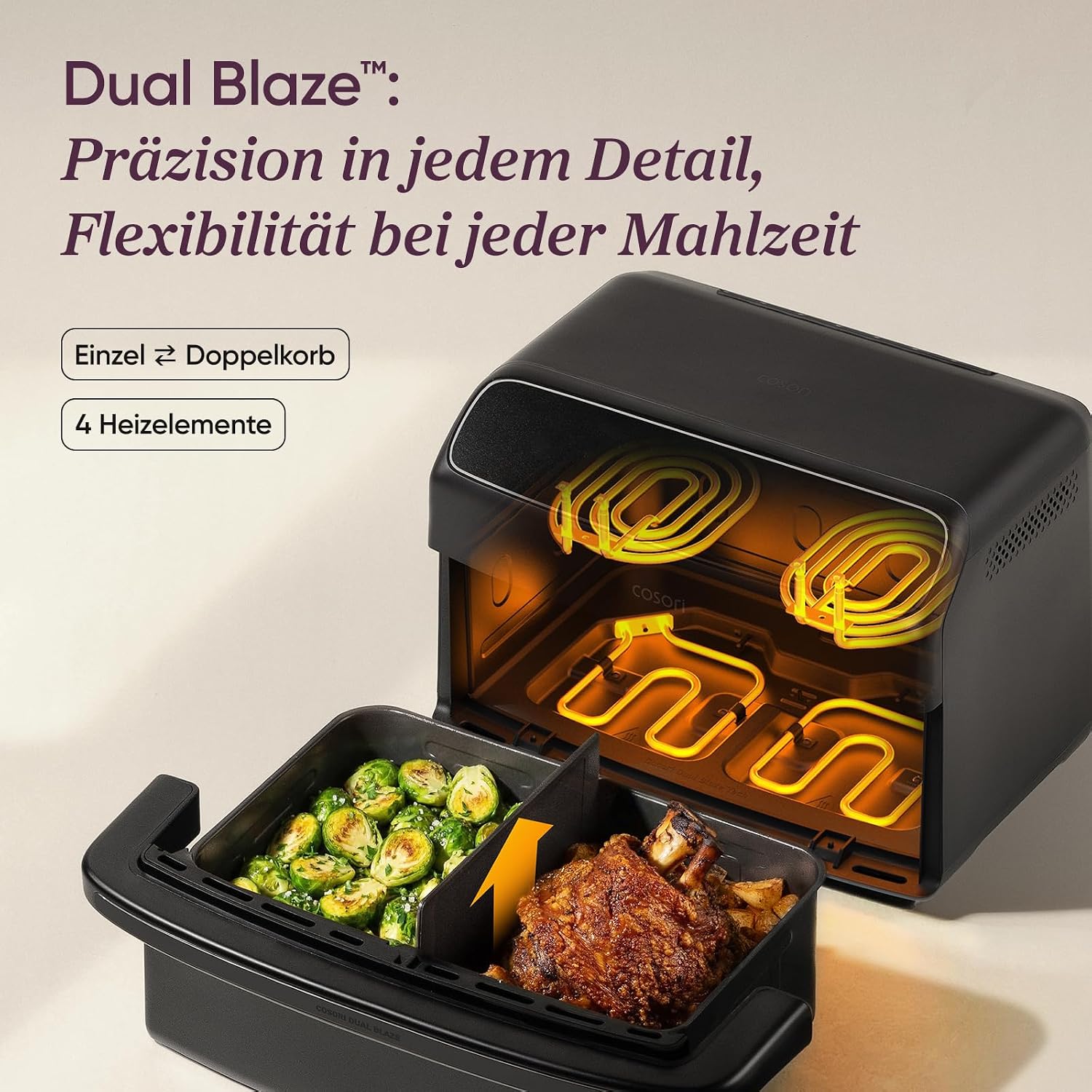 COSORI Dual Blaze TwinFry™ Compact 8,6L Heißluftfritteuse