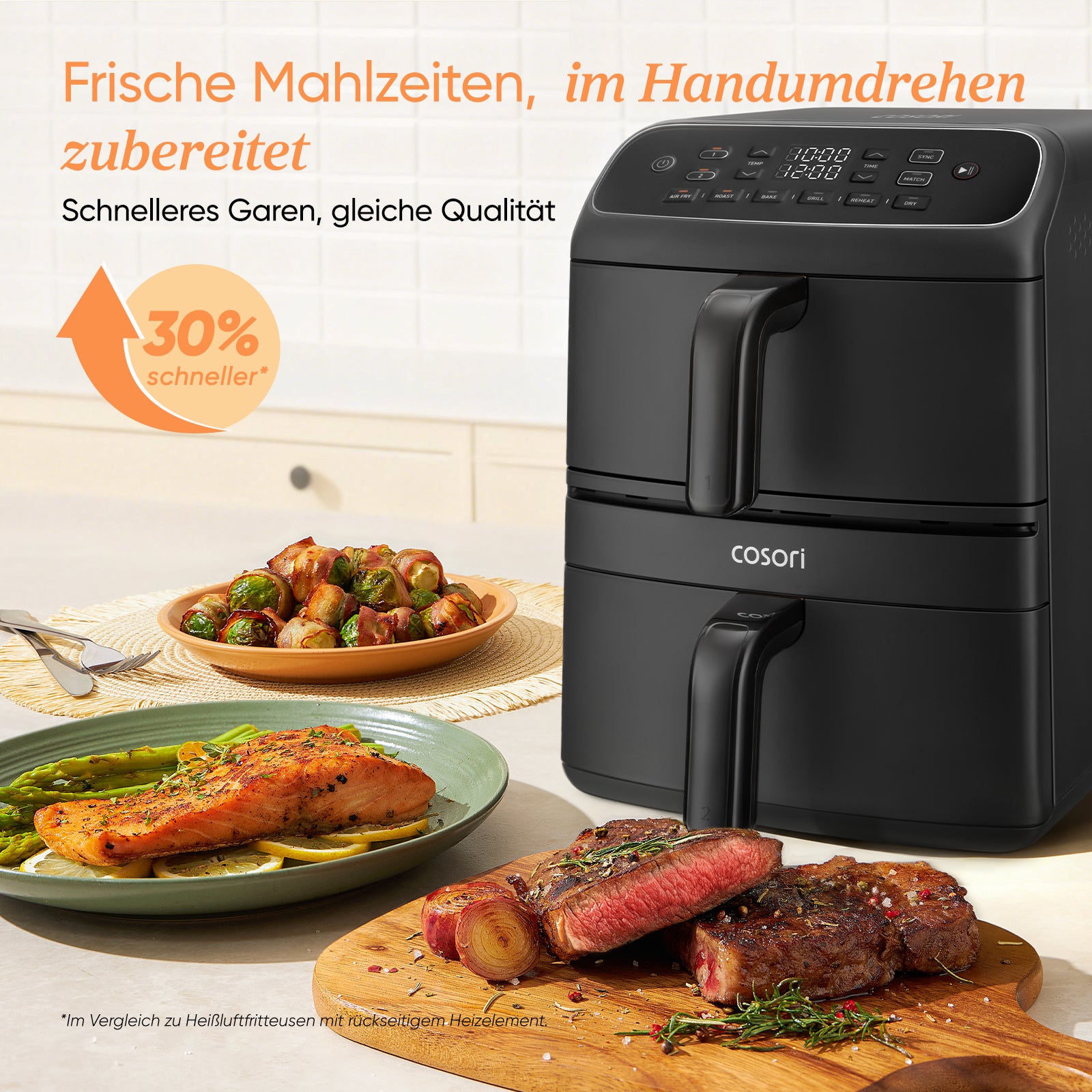 COSORI Turbo Tower™ Compact 8,6-Liter Heißluftfritteuse