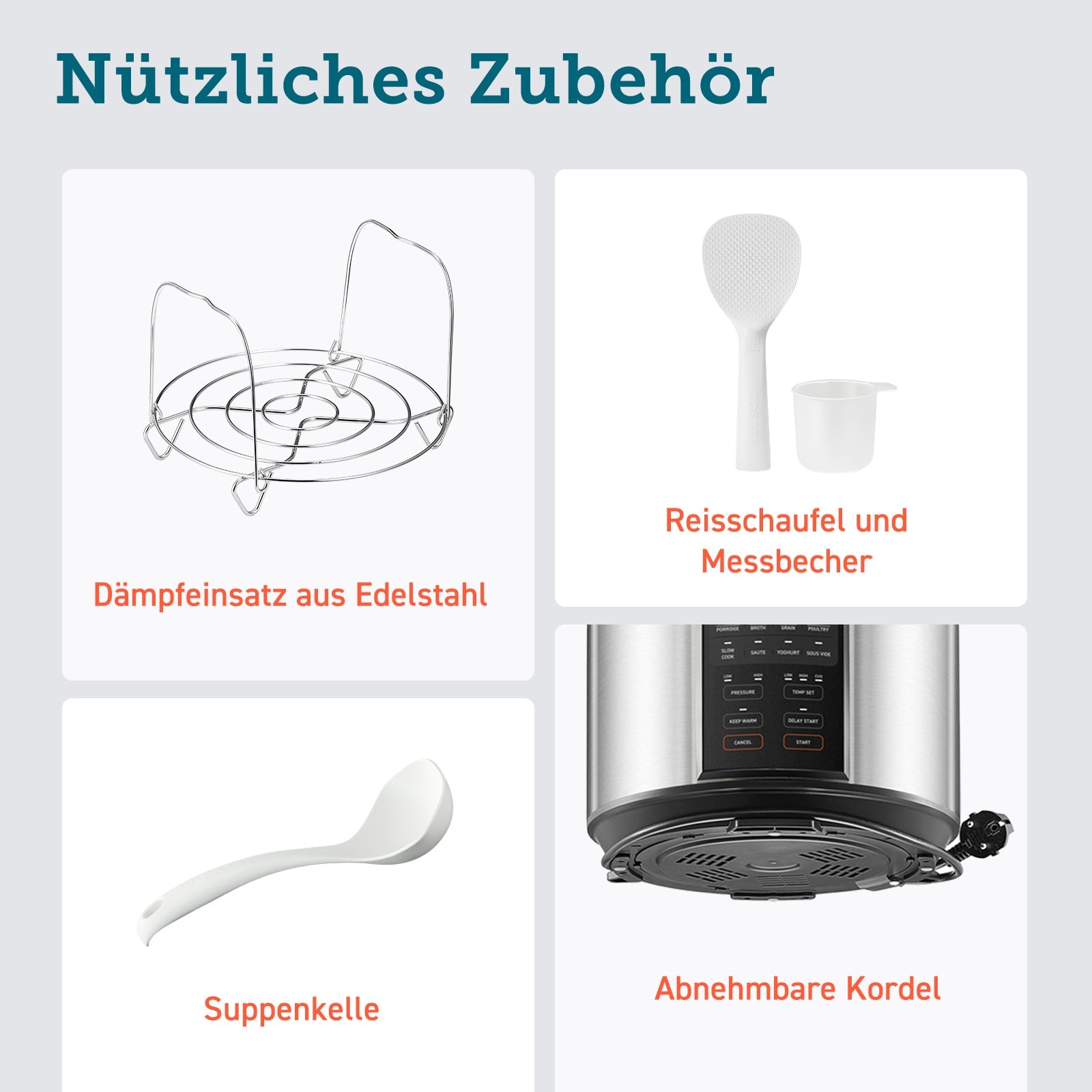 COSORI 5,7 L Schnellkochtopf, Schwarz - COSORI DE