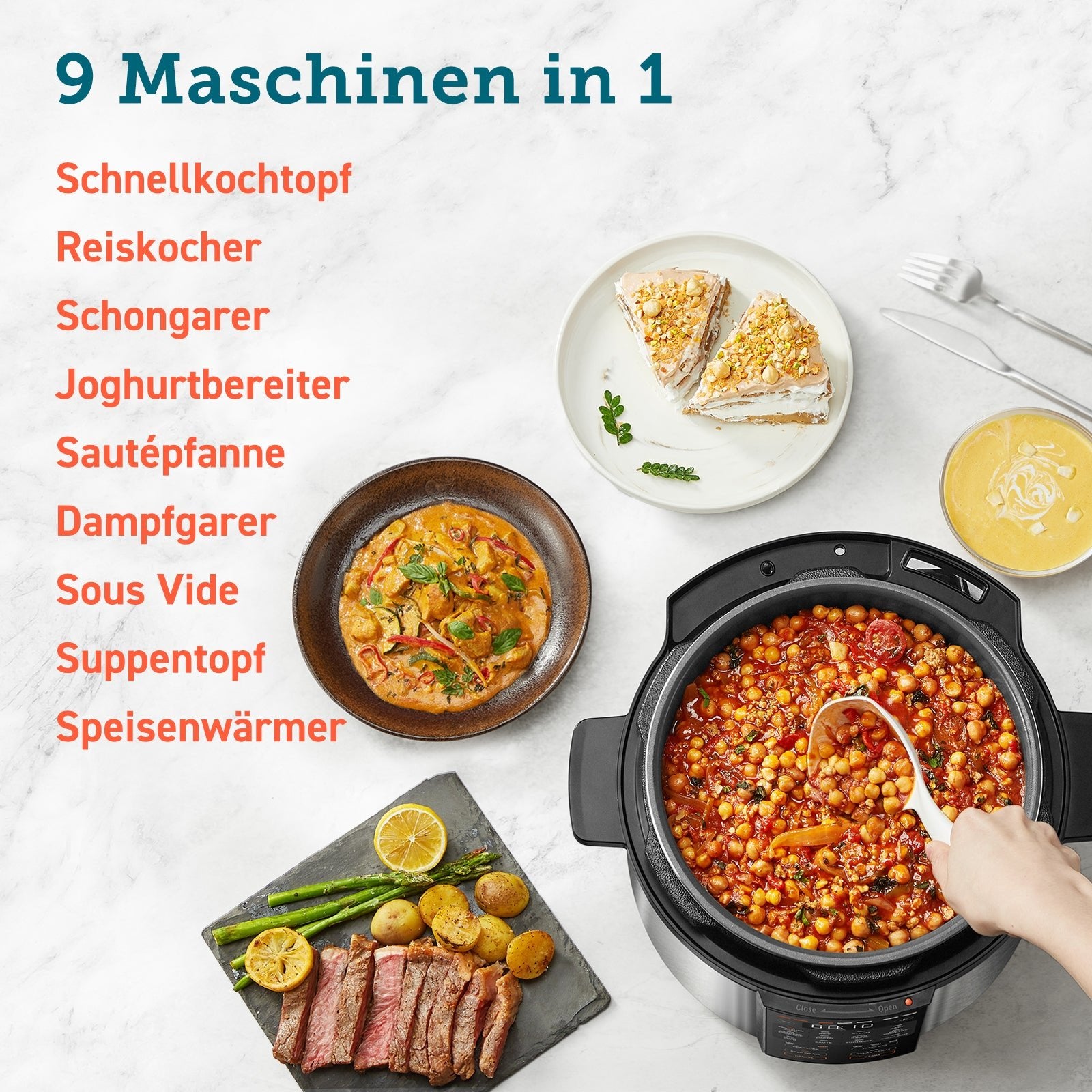 COSORI 5,7 L Schnellkochtopf, Schwarz - COSORI DE