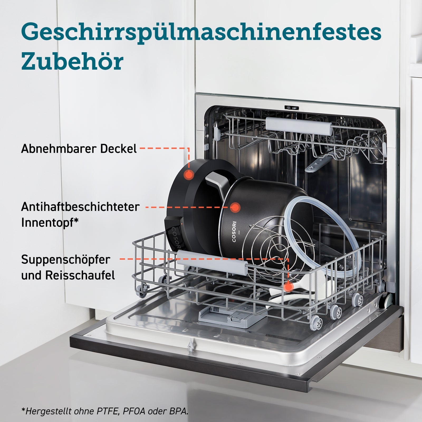 COSORI 5,7 L Schnellkochtopf, Schwarz - COSORI DE