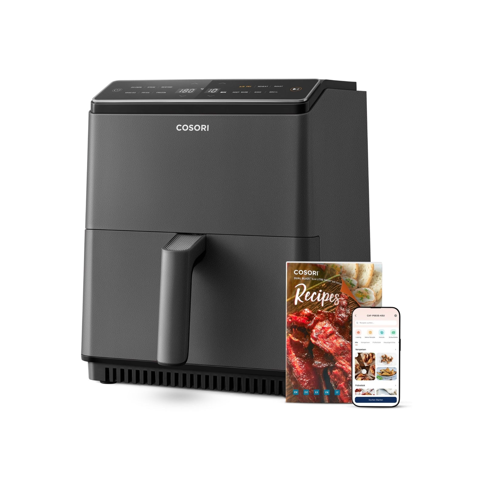 cosori dual basket 8 5 liter heißluftfritteuse zubehör