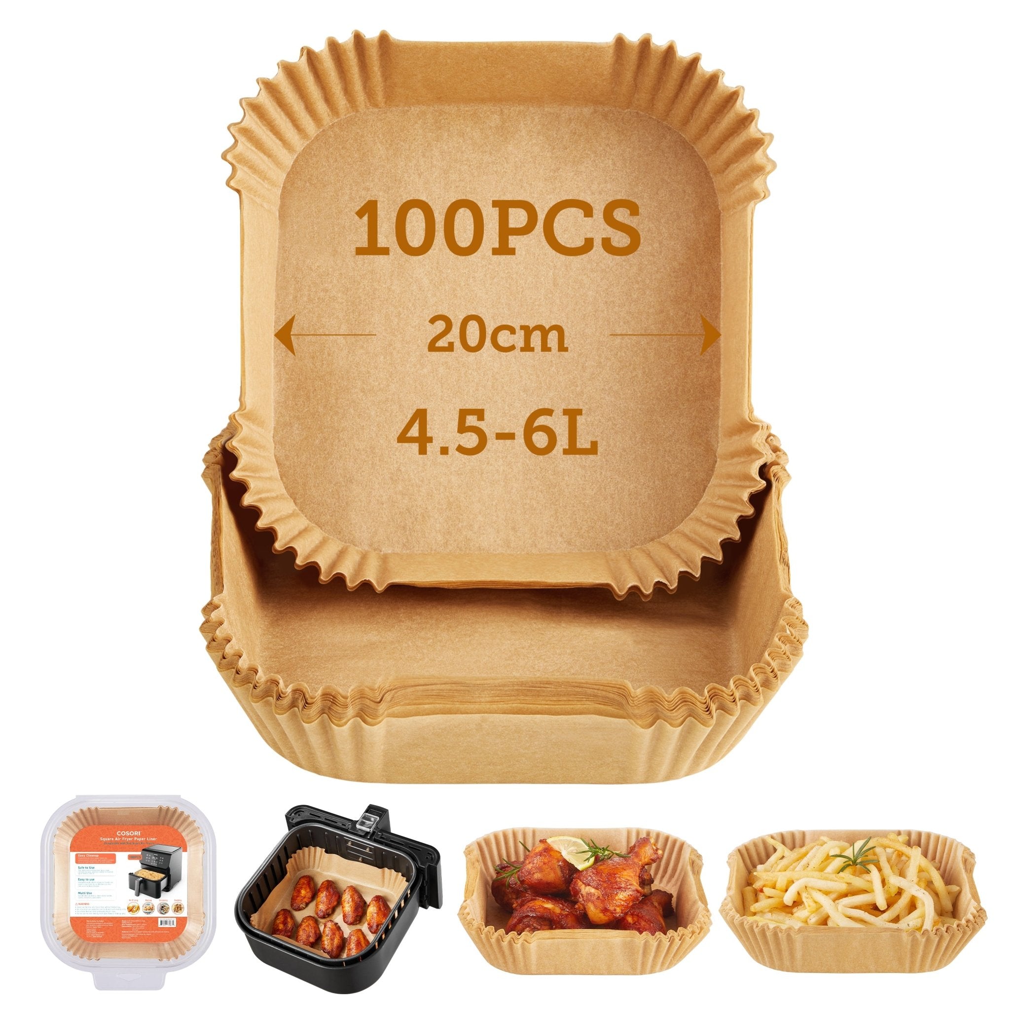 COSORI Backpapier für Heißluftfritteuse 4.5 - 6L - COSORI DE